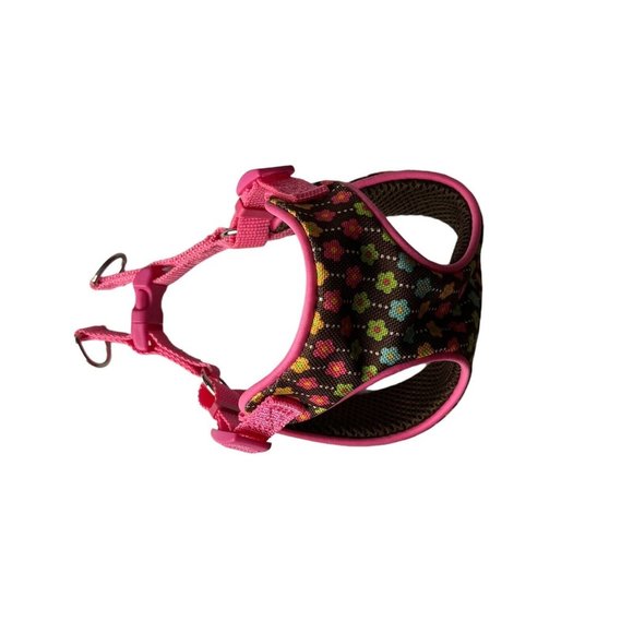 Top Paw Dog Harness XS Extra Small Brown Pink Walks Collar